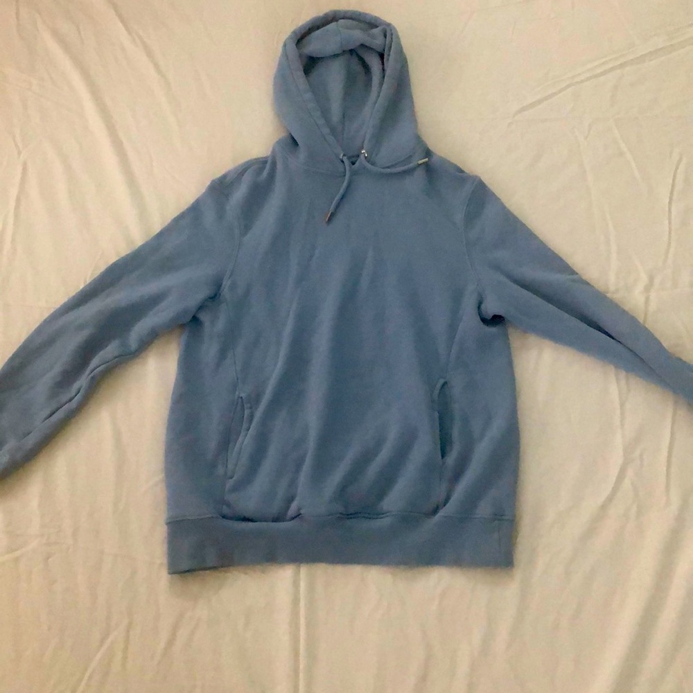 h & m blue regular fit hoodie